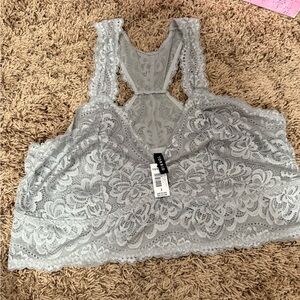 Torrid Light Gray Lace Bralette NEW WITH TAGS